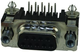 Conn D-Subminiature SKT 9 POS 2.74mm Solder RA Thru-Hole 9 Terminal 1 Port