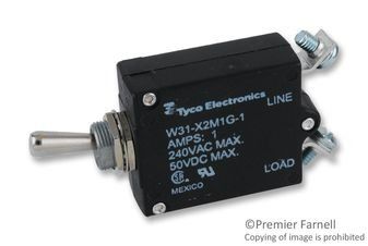 Circuit Breaker Thermal 1Pole 1A 250VAC/50VDC