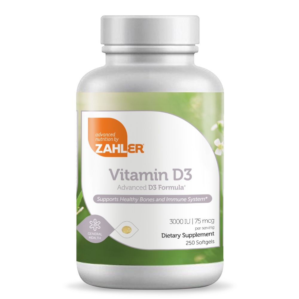 Zahler Vitamin D3 3000 IU 250 таблеток