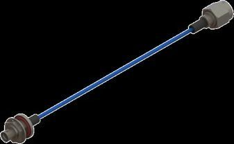 SMP Male QB Bulkhead to SMA Male Cable Assembly for .085 Cable (OAL 6")