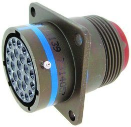 CONN MIL-DTL-26482 CIRC SKT 30 POS CRMP ST WALL MNT 30TERM