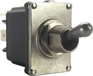 TOGGLE SWITCH, Sealed, On-Off-On, 2 Poles, 16A, 12/24V, 0.250 TAB, w/o Panel Seal