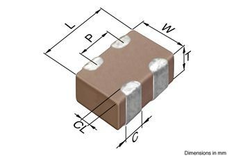 Cap Ceramic Array 0.0047uF 50V JB 20% 0805 SMD 2 Capacitor 85°C Blister Plastic T/R