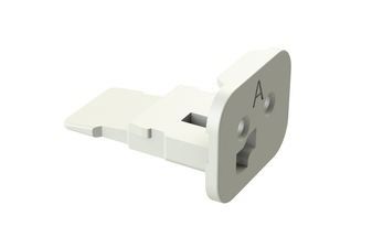 Connector Accessories 2-Way Socket Wedgelock Thermoplastic Gray