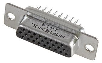 Conn High Density D-Sub SKT 26 POS 2.29mm Solder ST Thru-Hole 26 Terminal 1 Port