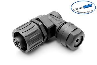 Conn Circular F 4 POS Screw RA Cable Mount 4 Terminal 1 Port