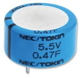 Cap 0.1F 5.5V -20% to 80% (13 X 8.5mm) Radial Cylindrical 5.08mm 70°C Bulk