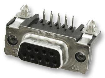 Conn D-Subminiature SKT 9 POS 2.74mm Solder RA Thru-Hole 9 Terminal 1 Port