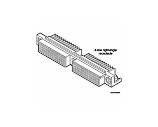 Conn DIN 41612 RCP 48 POS 2.54mm Press Fit RA Thru-Hole Tube