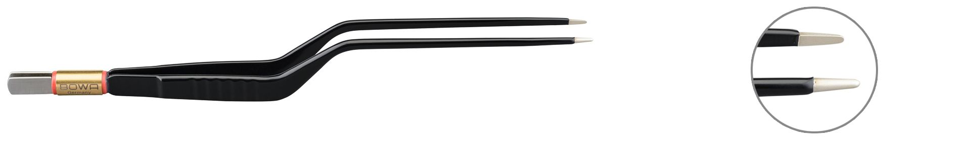 Bowa Пинцет биполярный, NON-Stick-Gold, байонетный, 195 мм, 6 мм х 1 мм