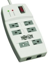 SURGE PROTECTOR 6 OUTLET RJ45 6FT CORD 1080 JOULES