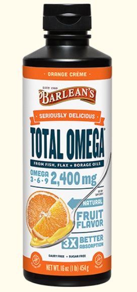 Barlean's SERIOUSLY DELICIOUS TOTAL OMEGA ORANGE CREME 16 oz.
