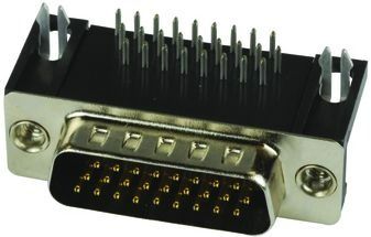 Conn High Density D-Sub PIN 26 POS 2.29mm Solder RA Thru-Hole 26 Terminal 1 Port