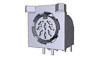 Conn Shielded Circular DIN RCP 8 POS Solder RA Thru-Hole 8 Terminal 1 Port