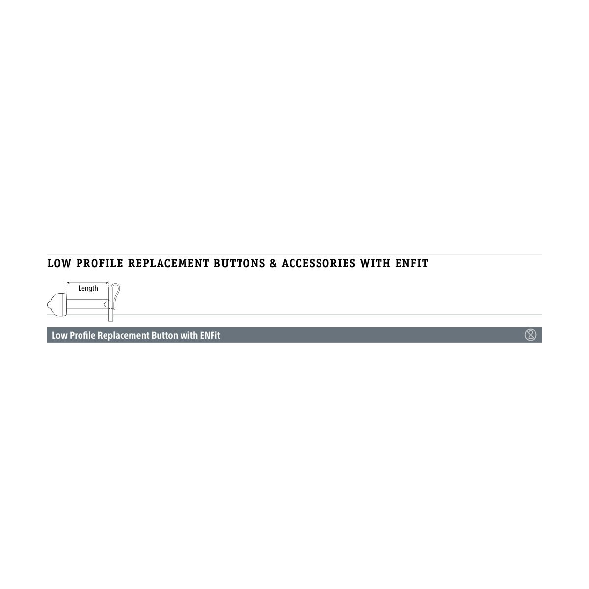 Low Profile Replacement Button with ENFit Boston Scientific