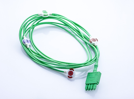 ЭКГ-кабель, на 4 отведения, одноконтактный разъем MonoLead 4, IEC1 (евр. цветовой код), 3,7 м,Drager