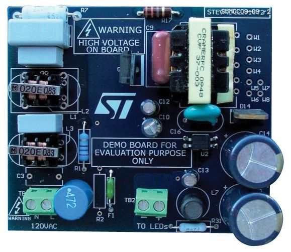 Evaluation Board For Regulated TRIAC 15 Watt -Dimmable LED Driver For The North American Market