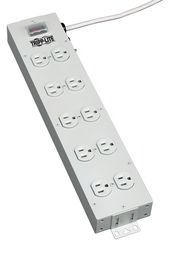 POWER STRIP 120V 5-15R 10 OUTLET METAL 15FT CORD 5-15P