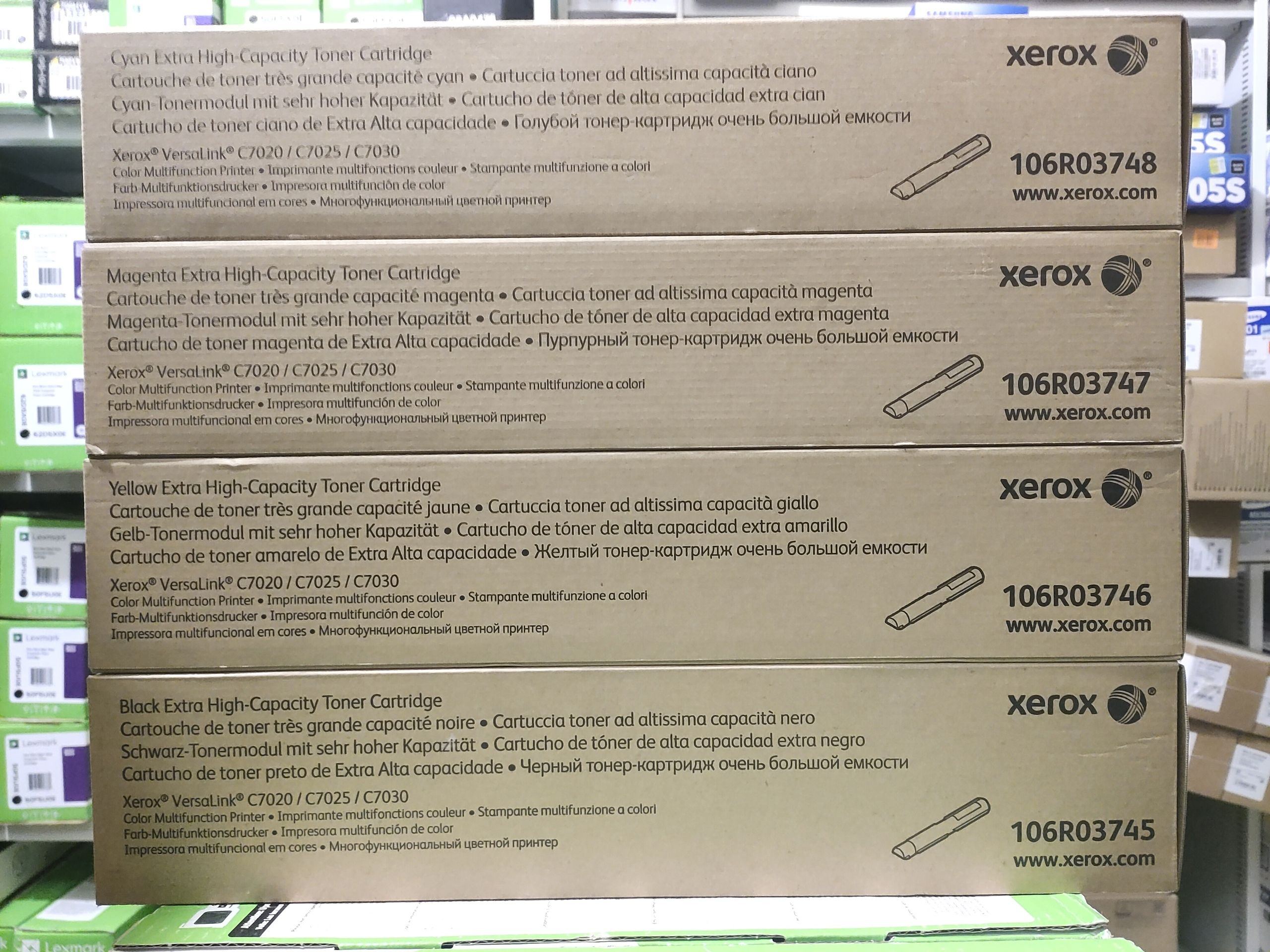Картридж 106R03745 106R03746 106R03747 106R03748  для XEROX VersaLink C7020/7025/7030 КОМПЛЕКТ