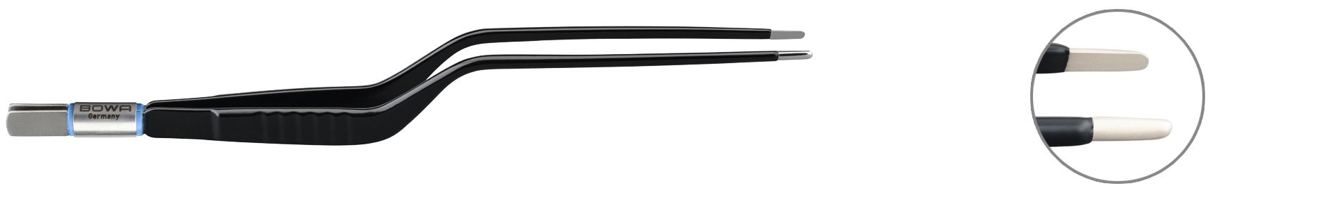 Bowa Пинцет биполярный, байонетный, 195 мм, 8 мм х 2 мм