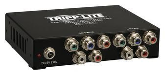 4-PORT COMPONENT VIDEO + AUDIO OVER CAT5 CAT6 EXT SPLITTER