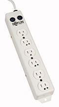 POWER STRIP MEDICAL 120V 6 OUTLET UL1363A 15FT CORD METAL