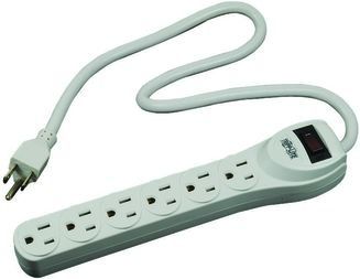 SURGE PROTECTOR STRIP 120V 6 OUTLET 2FT CORD 180 JOULE