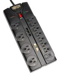 SURGE PROTECTOR 120V 12 OUT RJ11 RJ45 COAX 8FT CRD 2880 JLE