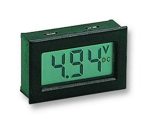 DC Voltage Monitor LCD 9.4mm 8VDC to 50VDC 3 Panel Mount