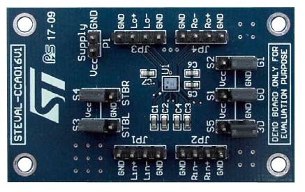 Filter Free Stereo 2.8 W ClassD Audio Power Amplifier DEMO Board With Selectable 3D Sound Effects Based On The TS4999