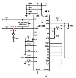 SLIC 1-CH 59dB 45mA 5V 28-Pin PLCC