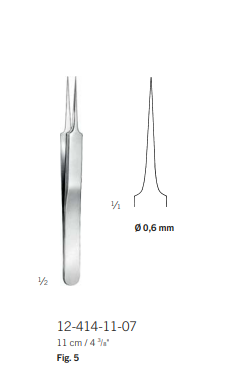 Микропинцет, по JEWELER, модель 5, 11 см, KLS Martin
